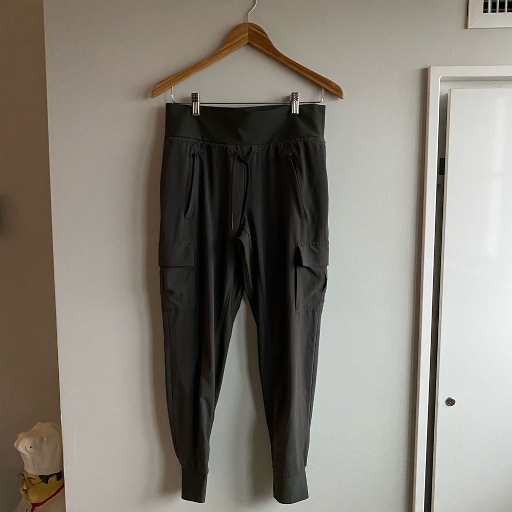 Athleta Army Green Cargo Jogger